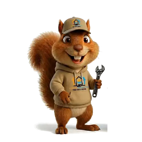 Blaze the heating squirrel mascot